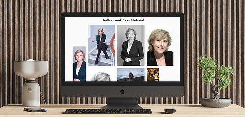 A showcase of conniehedegaard.com on a desktop, tablet, and phone.