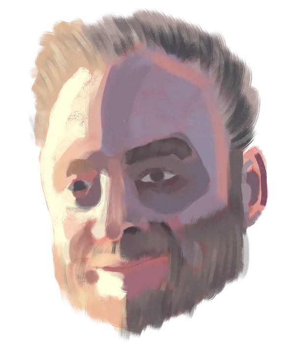 Painted portrait of Michael Fabrin