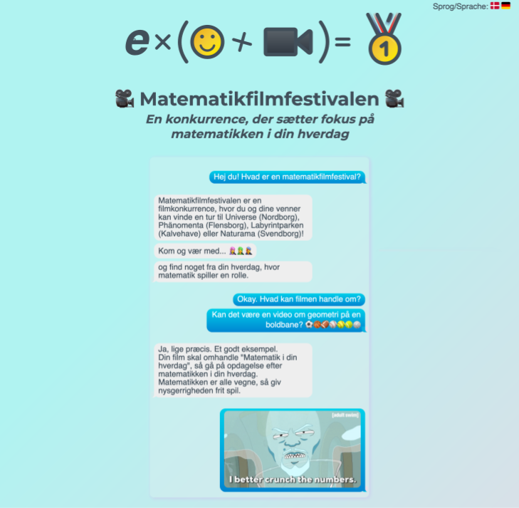 Picture of Mathfilm festival webpage