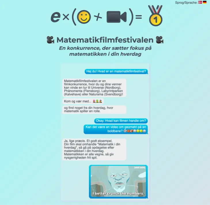 Mathfilm festival 2022 webpage