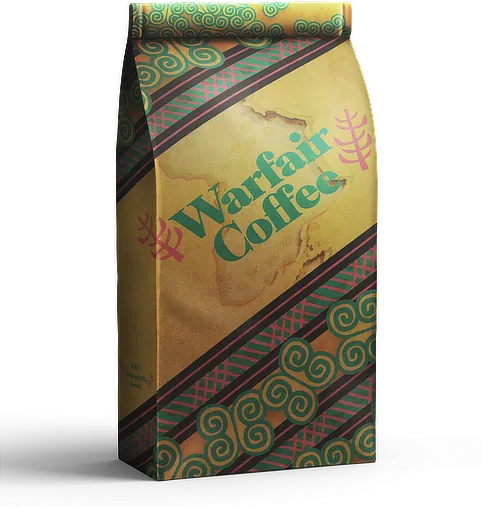 Warfair Coffee packaging mock-up